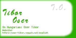 tibor oser business card